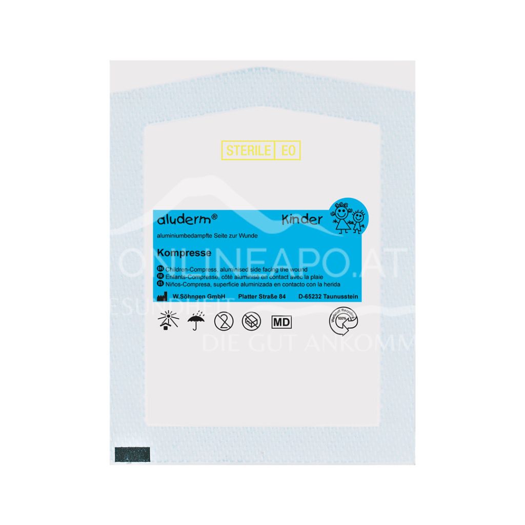 aluderm® Kinder-Kompresse steril, 8 x 6 cm