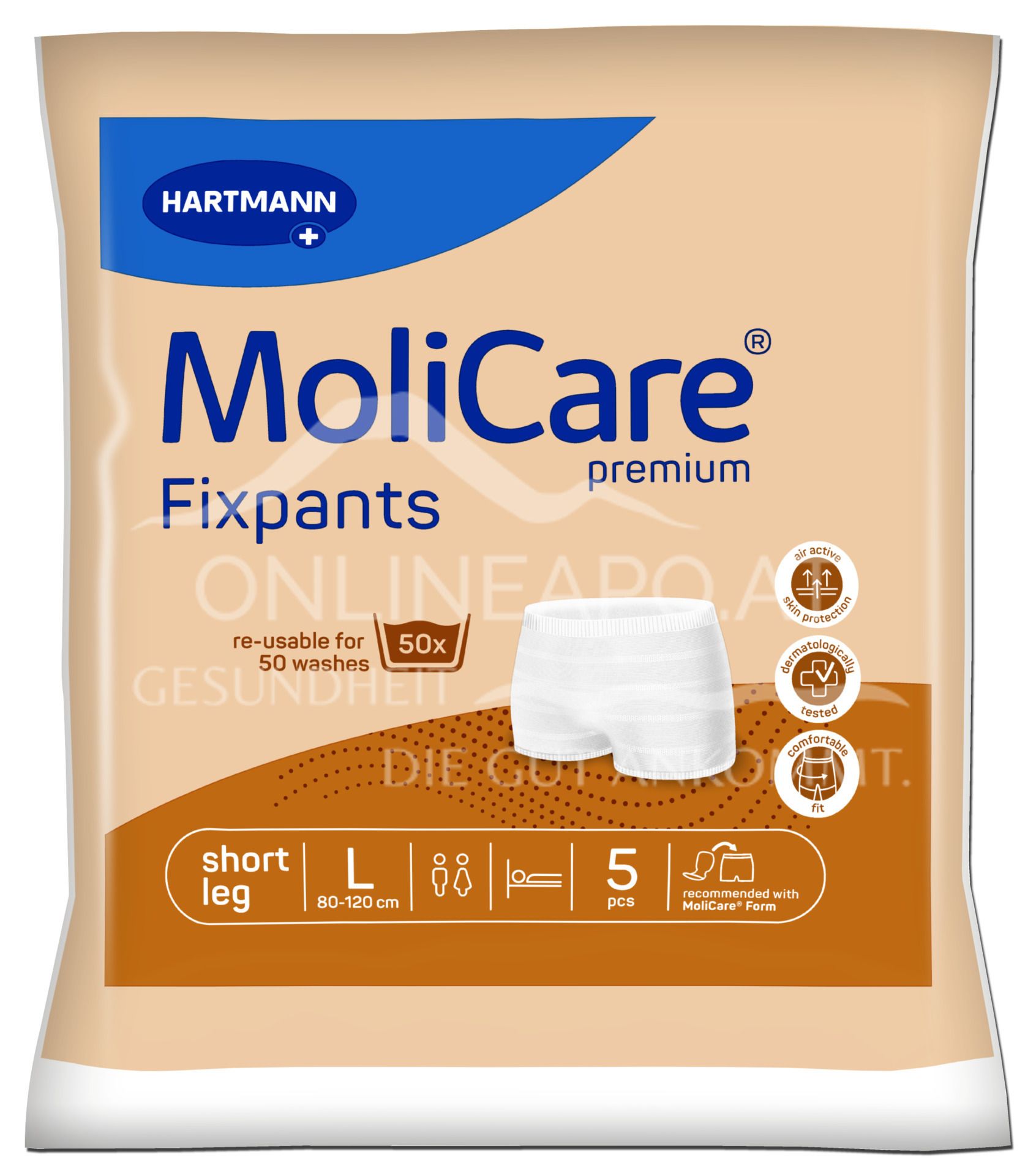 MoliCare® Premium Fixpants Long Leg - Grey fixation trousers - Size XXL