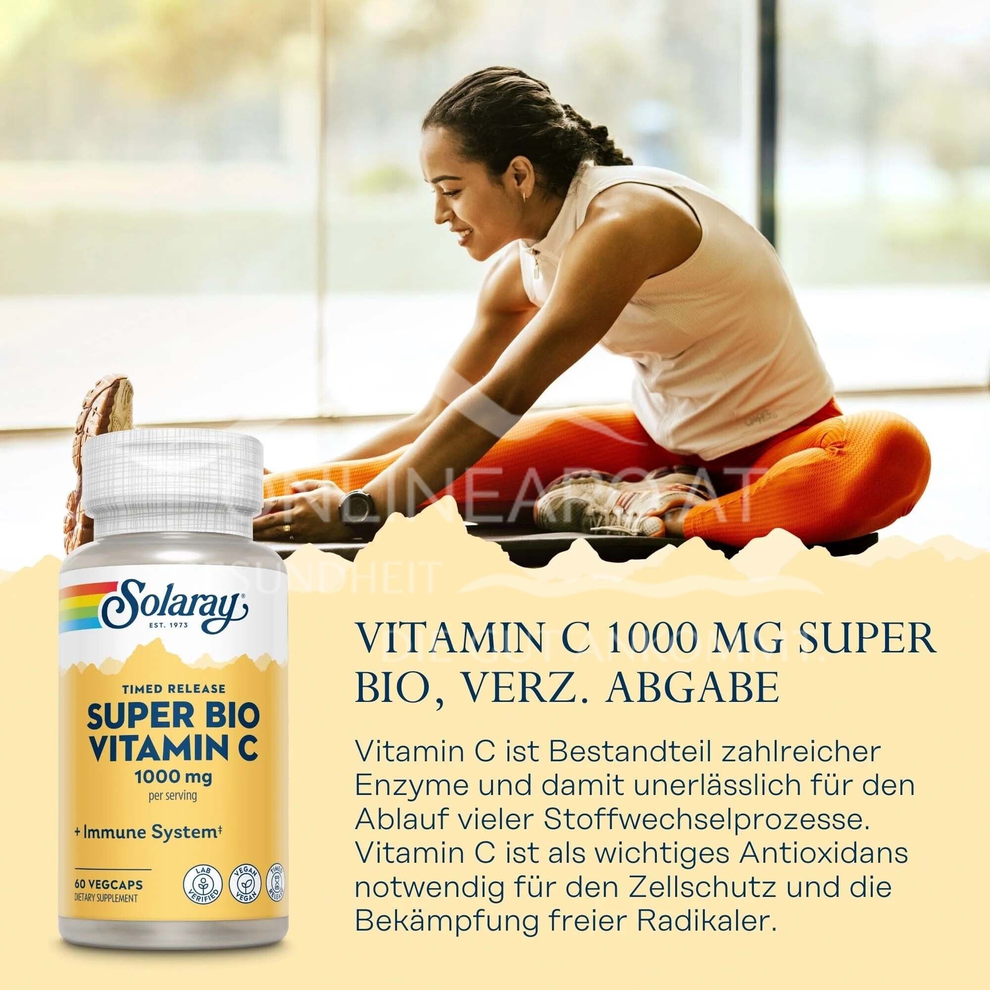 Solaray Vitamin C Super Bio Zeitverzögert-Kapseln
