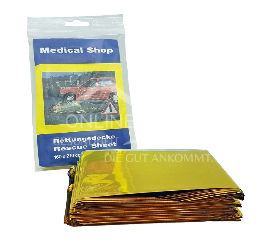 Holthaus Medical Rettungsdecke Gold/Silber, 160 x 210 cm