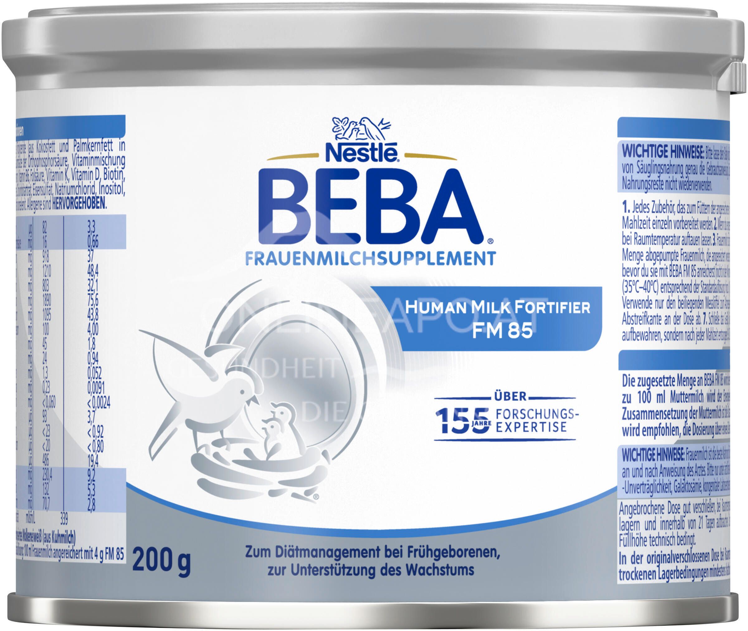 Nestlé Beba Frauenmilchsupplement FM 85 Pulver