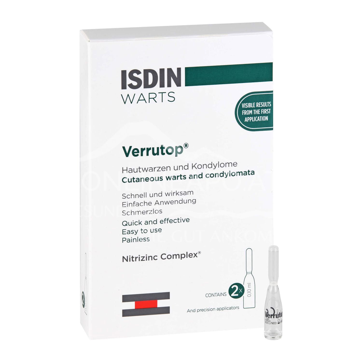 ISDIN® Warts Verrutop® Ampoules – skin warts and condylomas