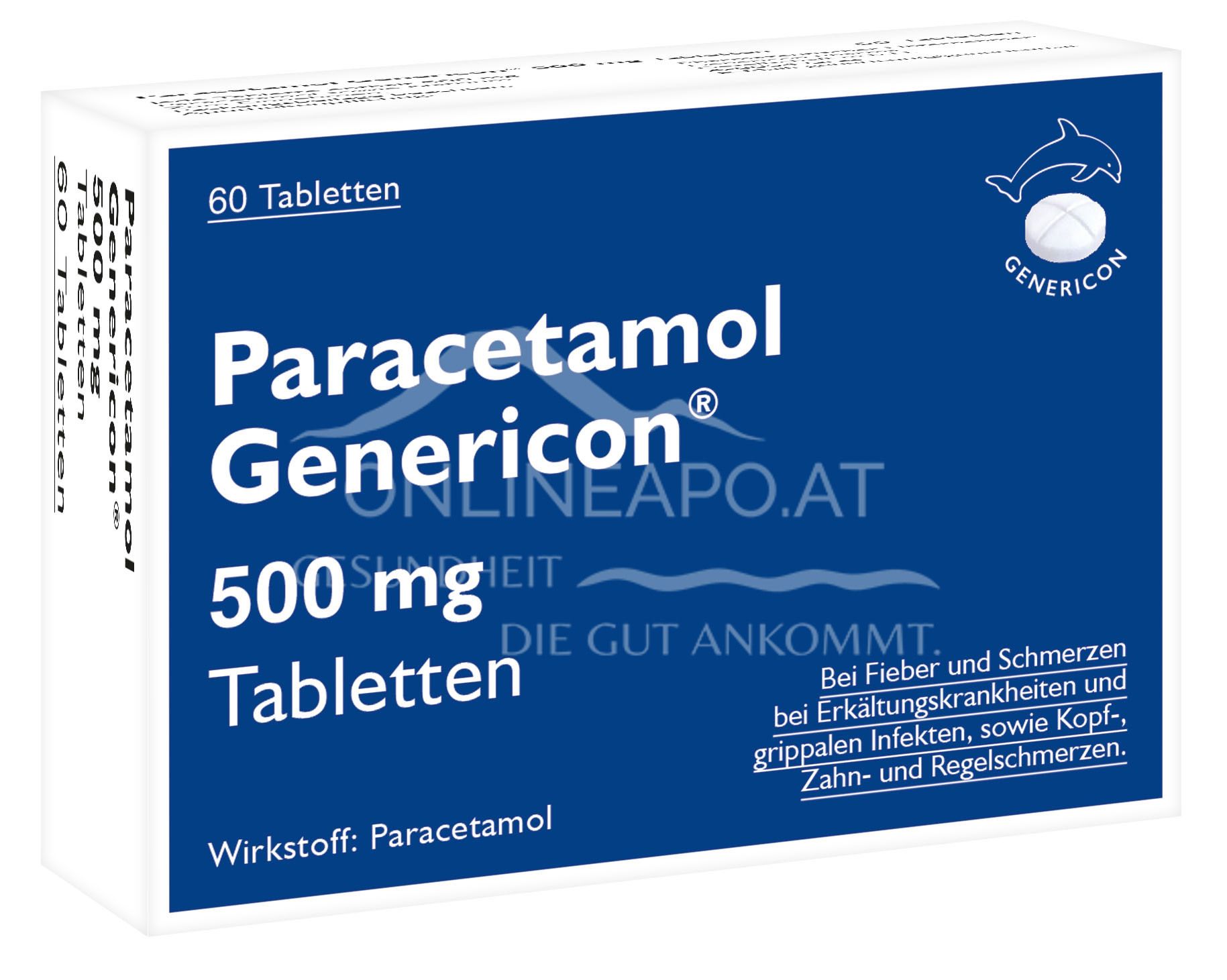 Paracetamol Genericon 500 mg tablets