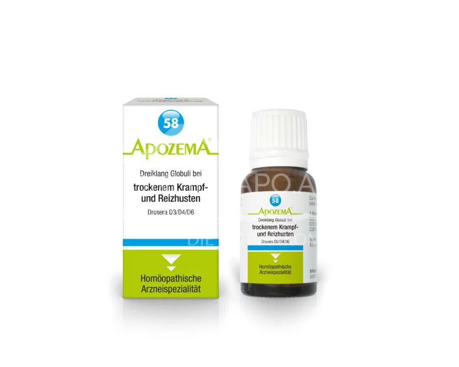 Apozema® No. 58: Dreiklang Globuli for dry spasmodic and irritating coughs