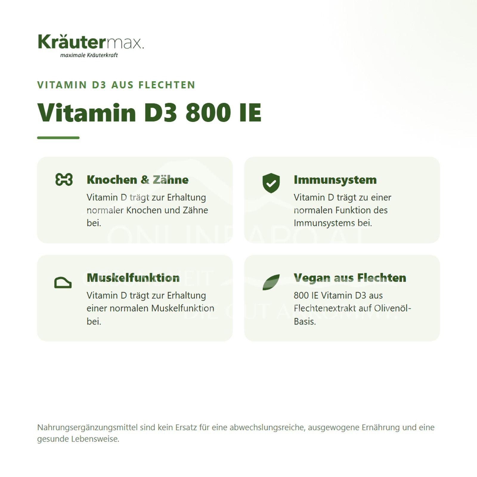 Kräutermax Vitamin D3 IE 800 Vegan Tropfen