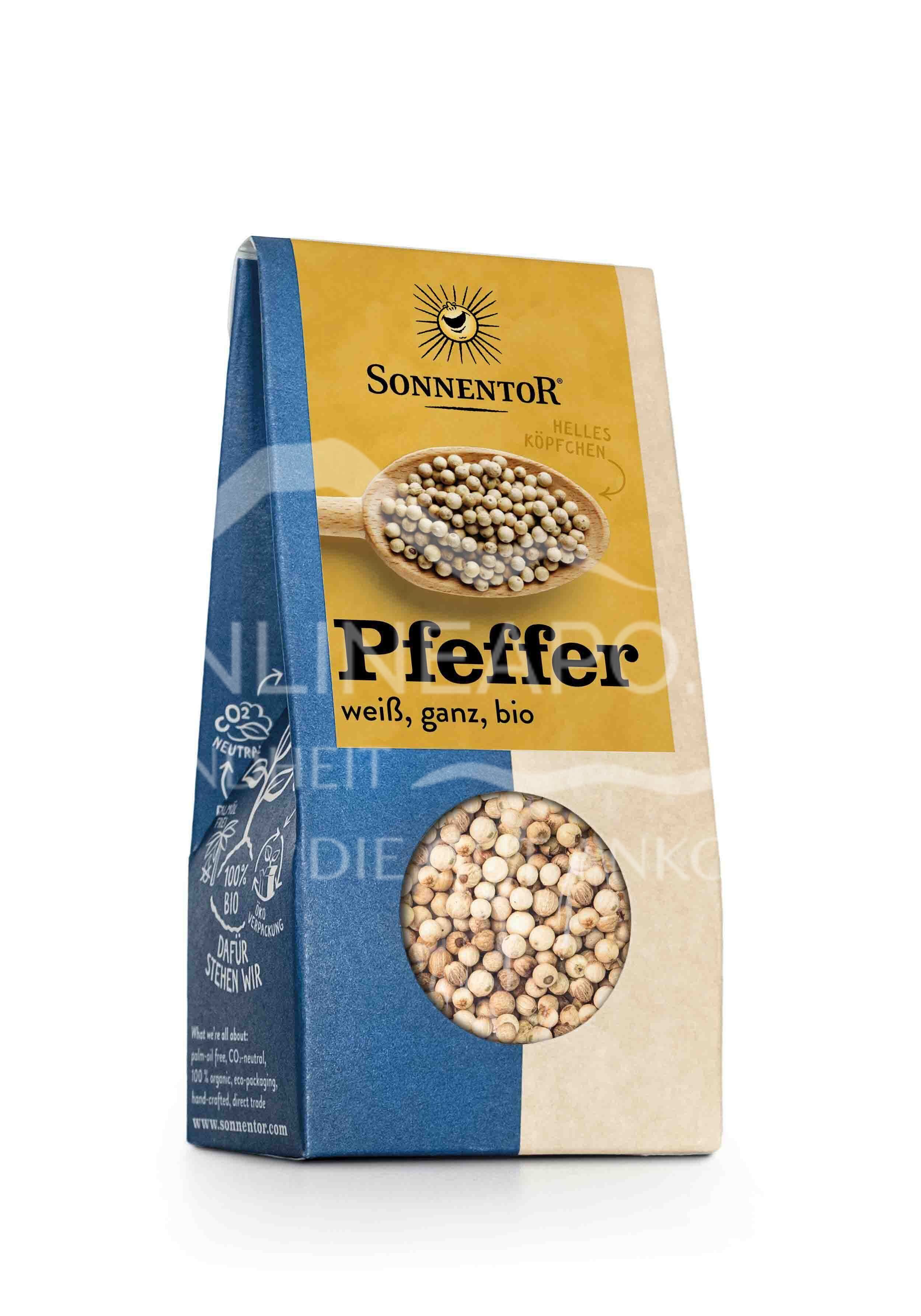 Sonnentor pepper white whole, organic