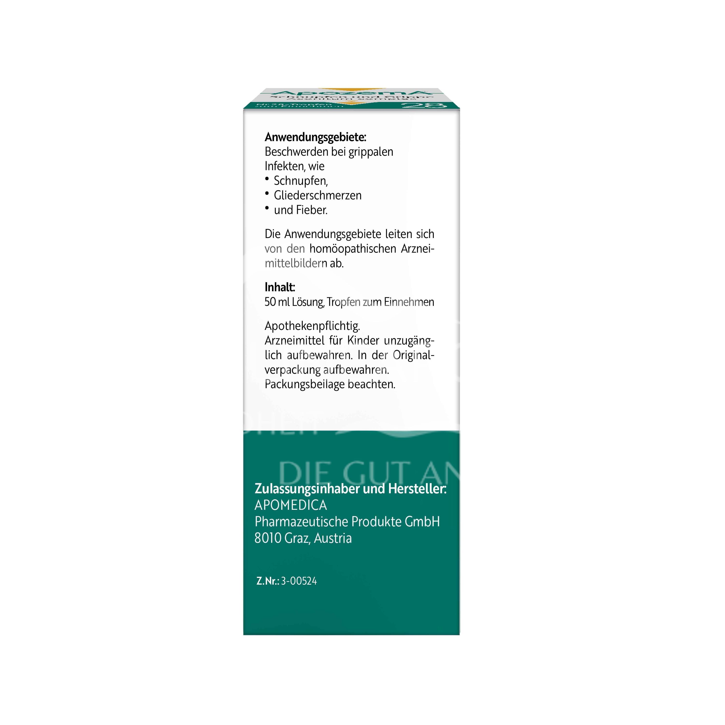 Apozema® Cold and flu Aconitum complex No. 28 drops for oral use