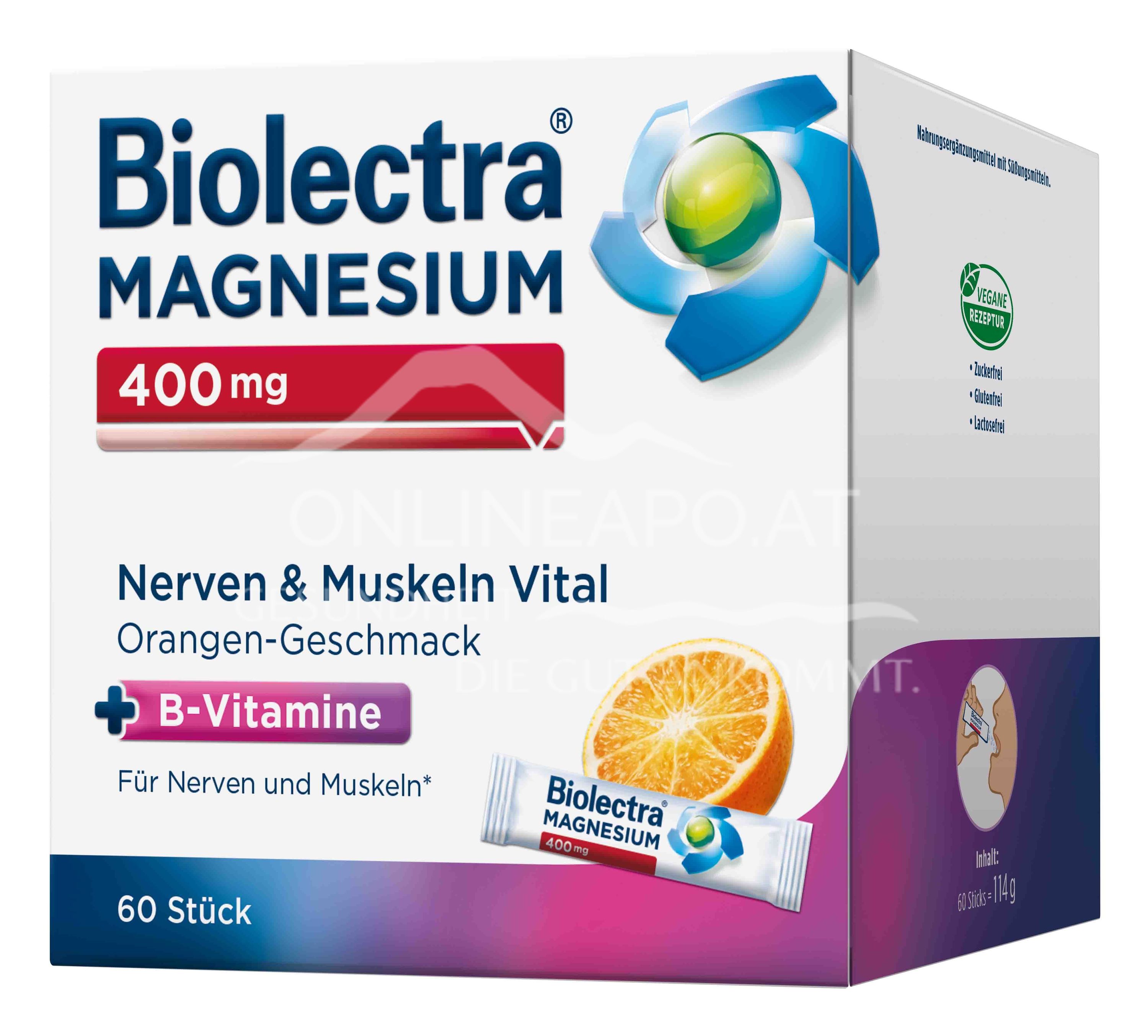 Biolectra® Magnesium 400 mg Nerve & Muscle Vital Sticks