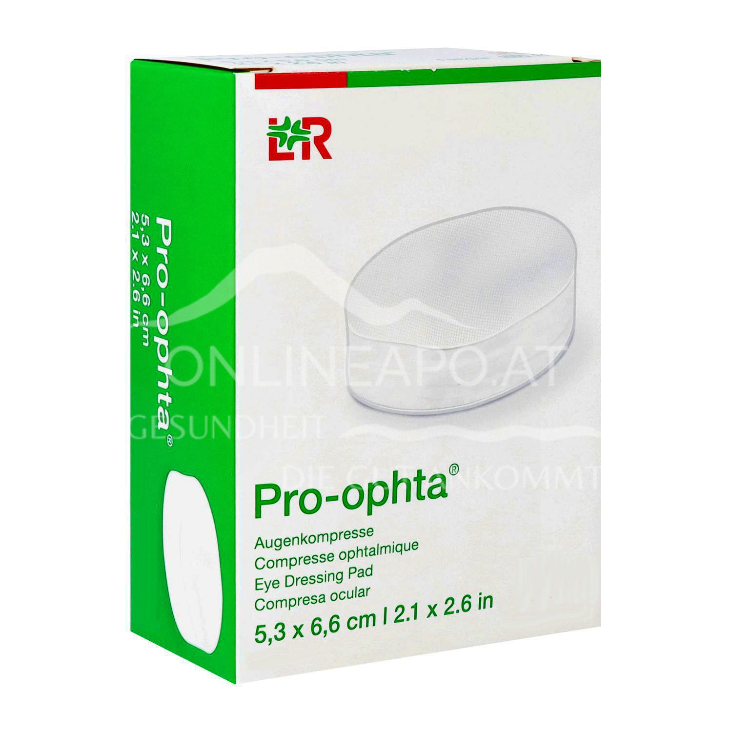 Pro-ophta® eye compresses non-sterile, 6.6 x 5.3 cm