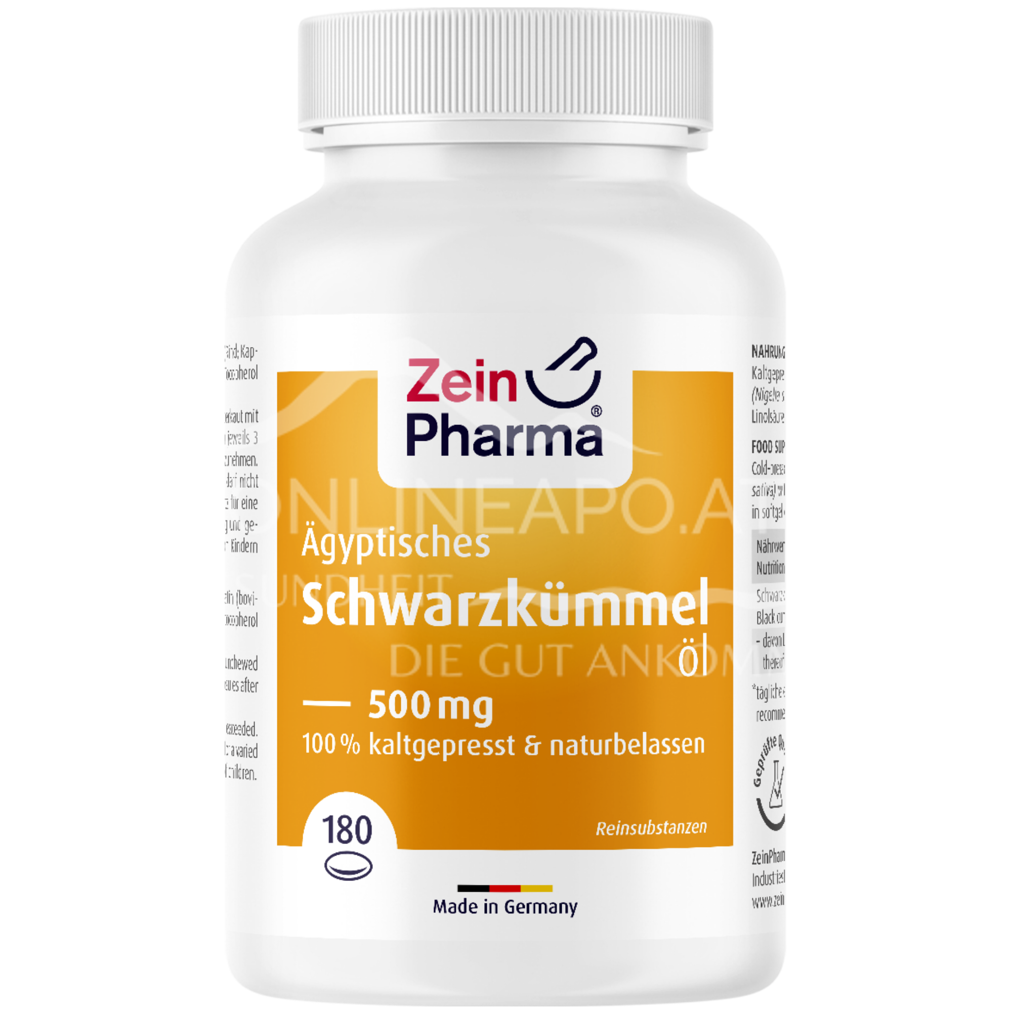 ZeinPharma Ägyptisches Schwarzkümmelöl 500 mg Softgel-Kapseln