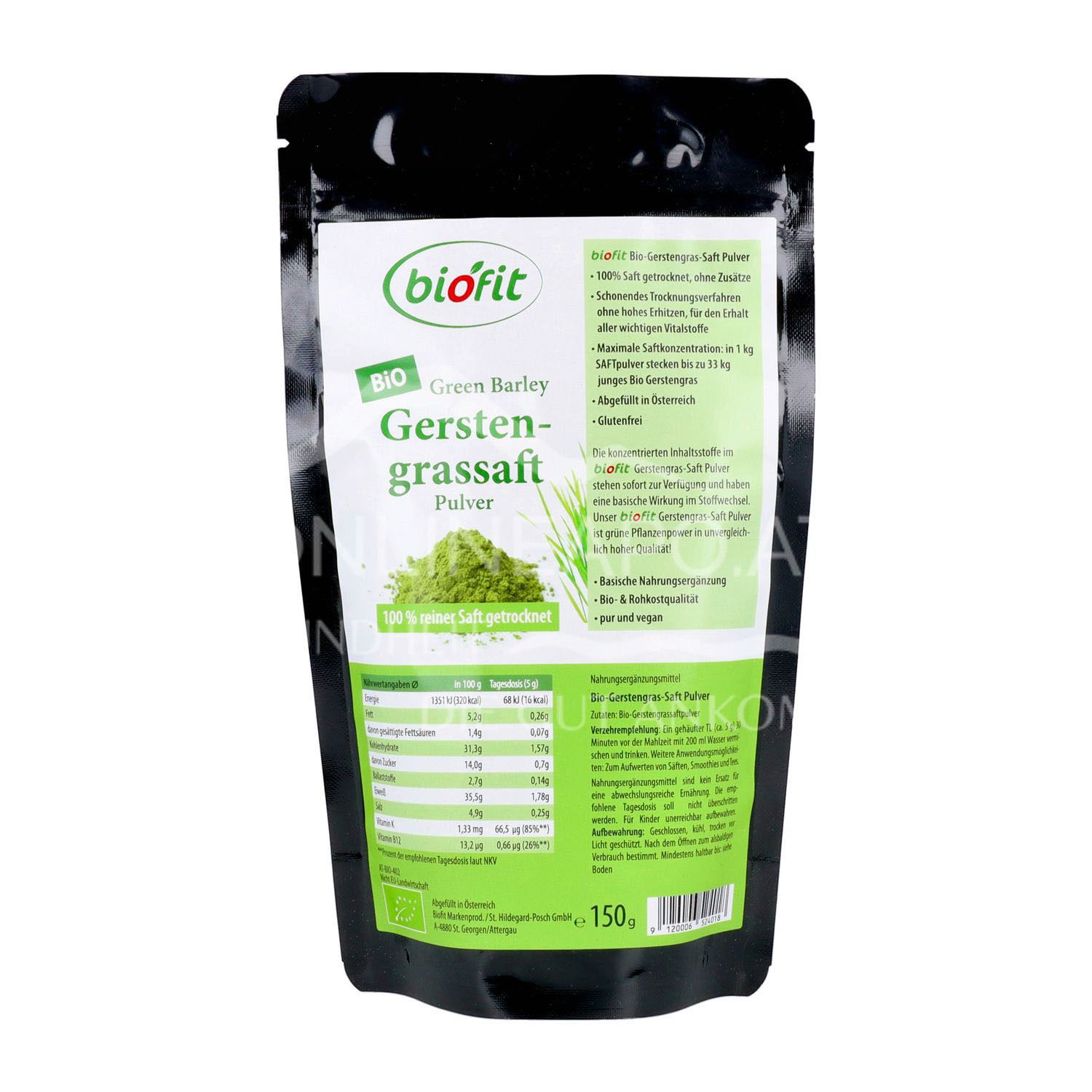 biofit Bio Green Barley Gerstengrassaft Pulver