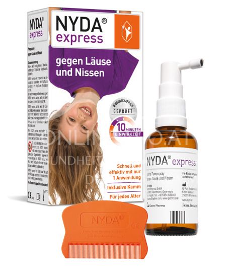 NYDA® express Pumpspray gegen Läuse und Nissen inkl. Läusekamm