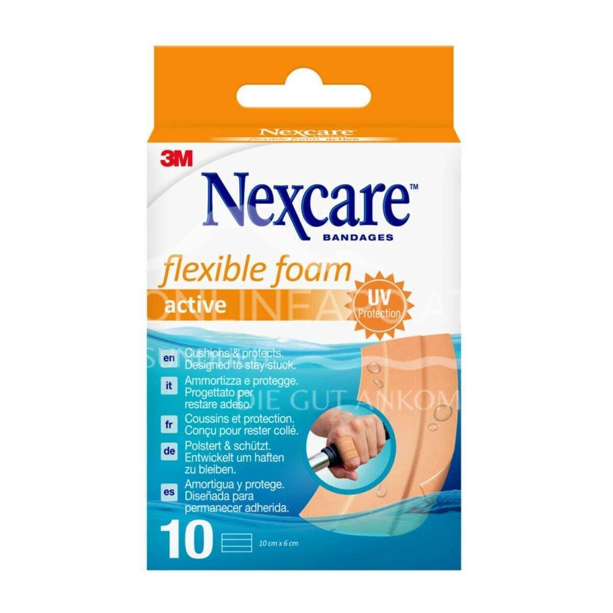 3M Nexcare™ Flexible Foam Active Band Pflaster, 6 x 10 cm