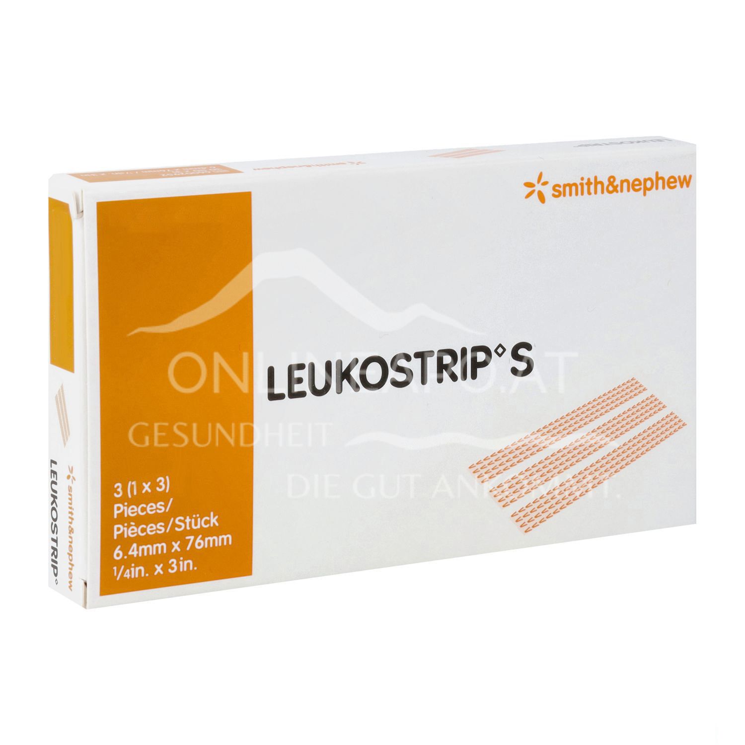 LEUKOSTRIP S Wundnahtstreifen 6,4 x 76 mm, 1 x 3 Stück