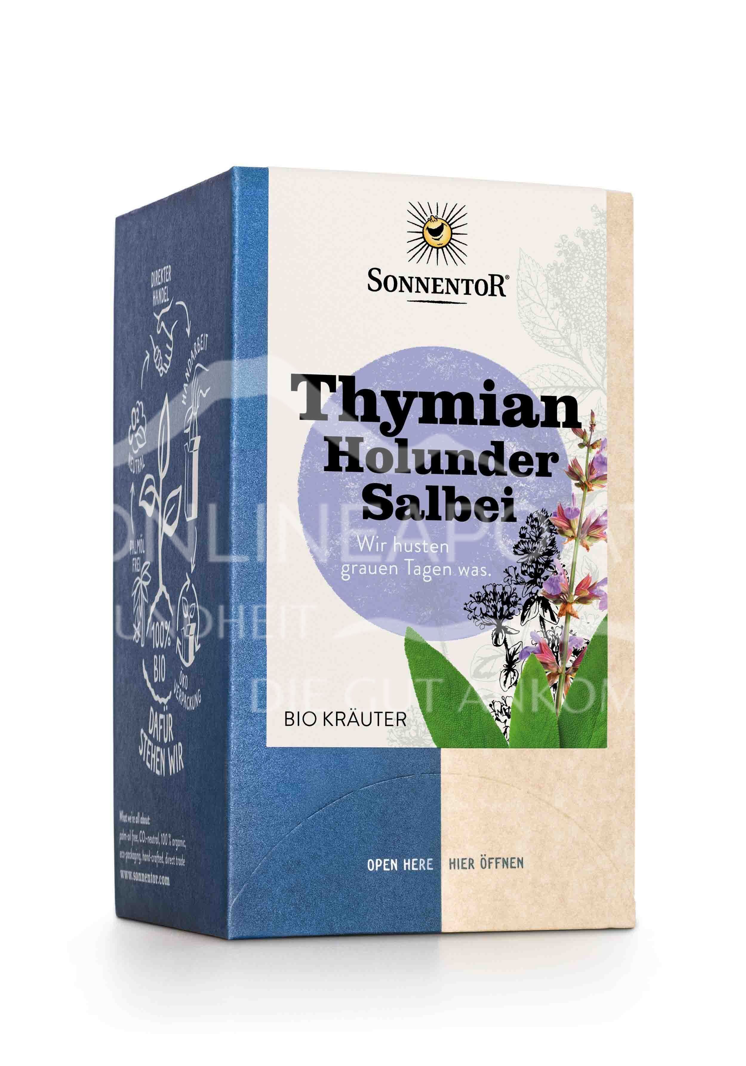 Sonnentor thyme-elder-sage tea