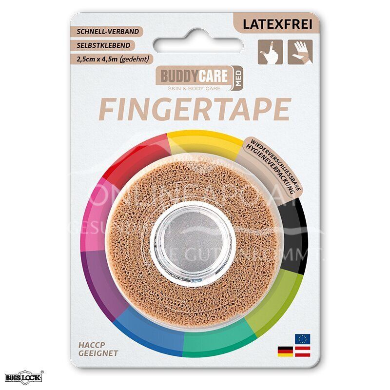 BUDDYCARE® MED Fingertape Hautfarben 2,5 cm x 4,5 m