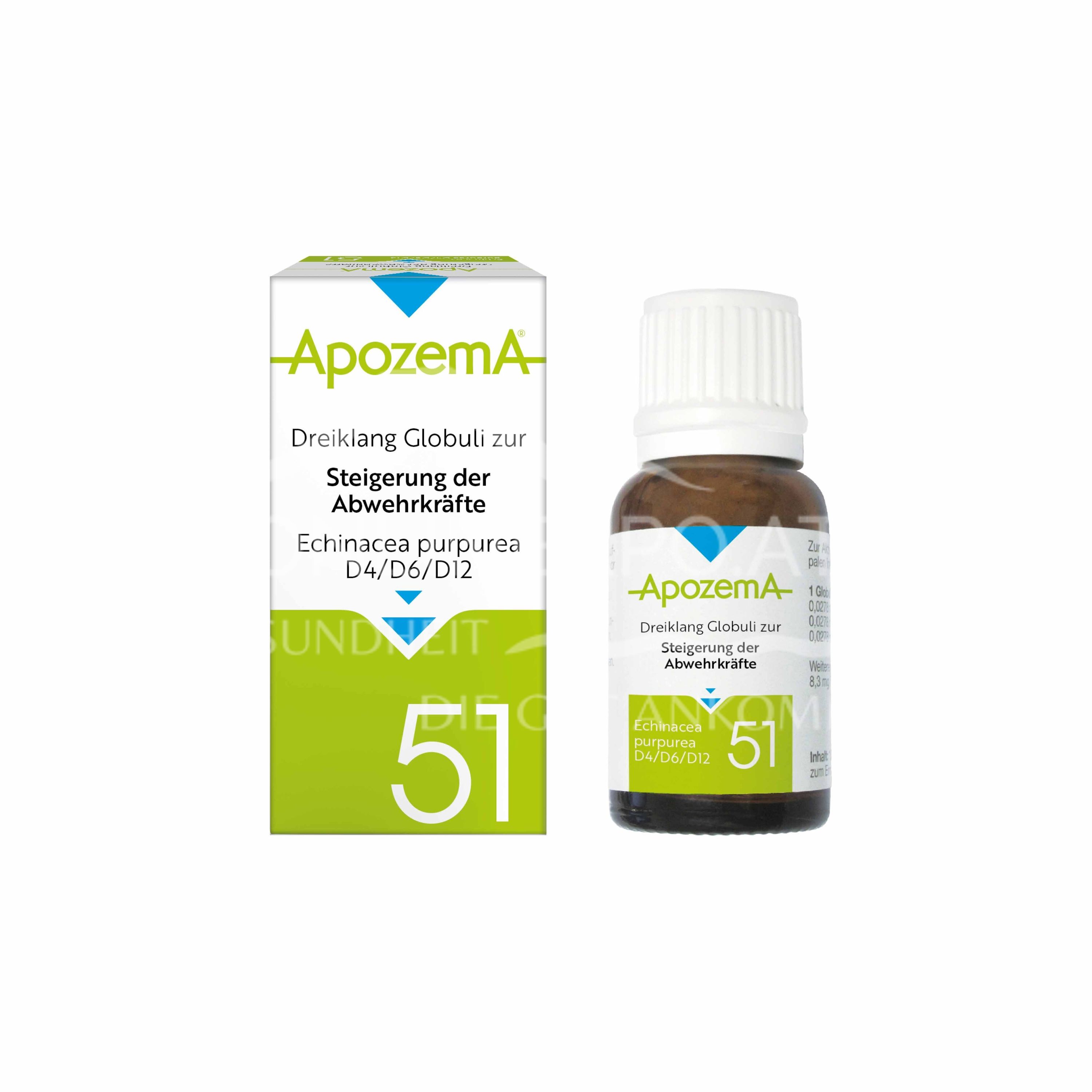 Apozema® Nr. 51: Dreiklang Globuli zur Steigerung der Abwehrkräfte Echinacea purpurea D4/D6/D12