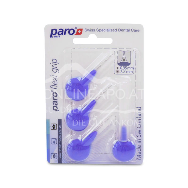 paro® flexi grip, groß, violett, zylindrisch, ø 7.2 mm Interdentalbürsten