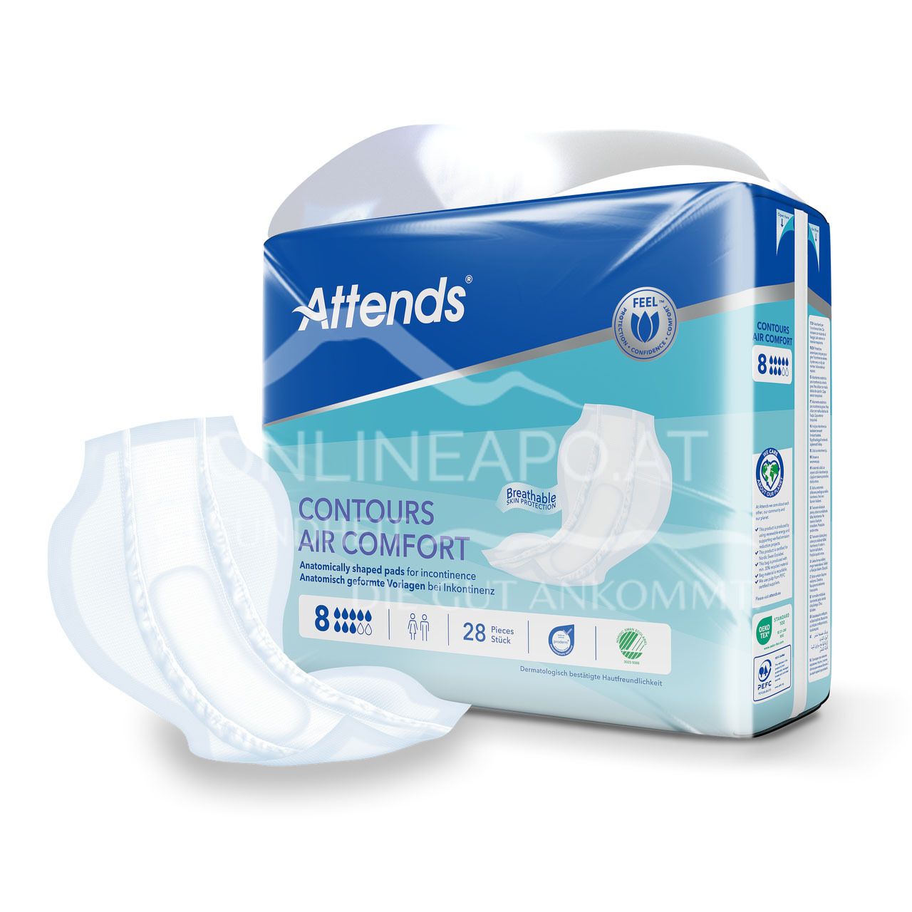 Attends Contours Air Comfort 8 - Inkontinenzvorlagen
