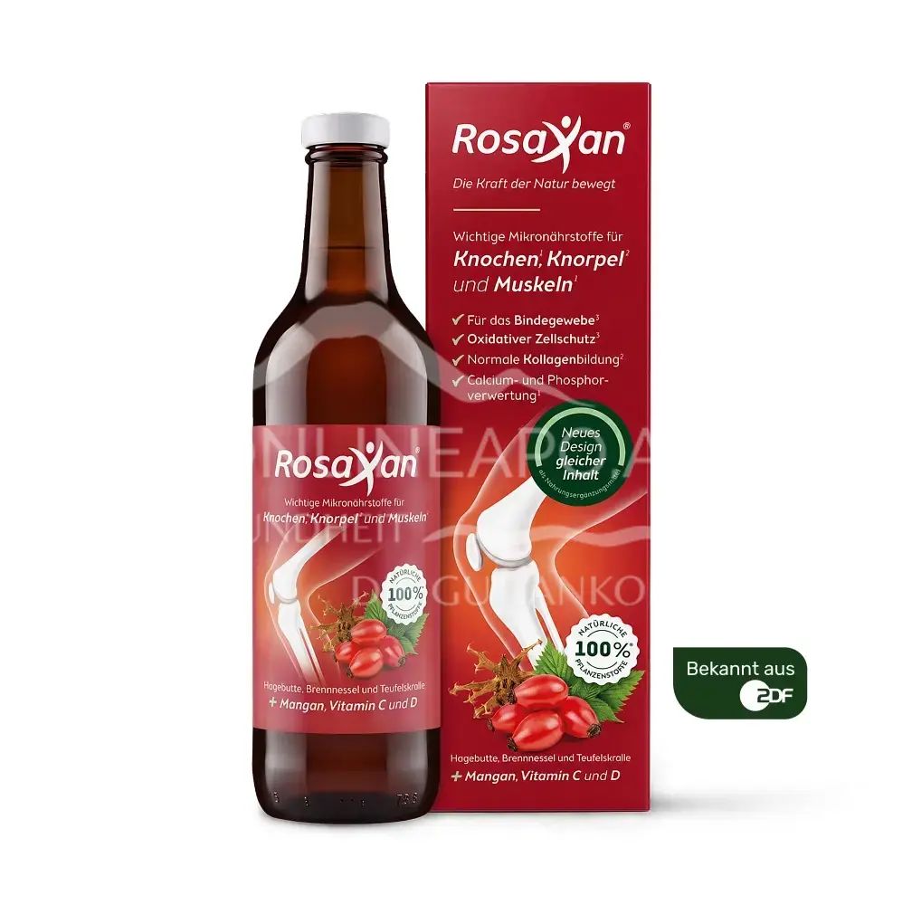 RosaXan® juice 750 ml + vitamin D tablets 20 pieces