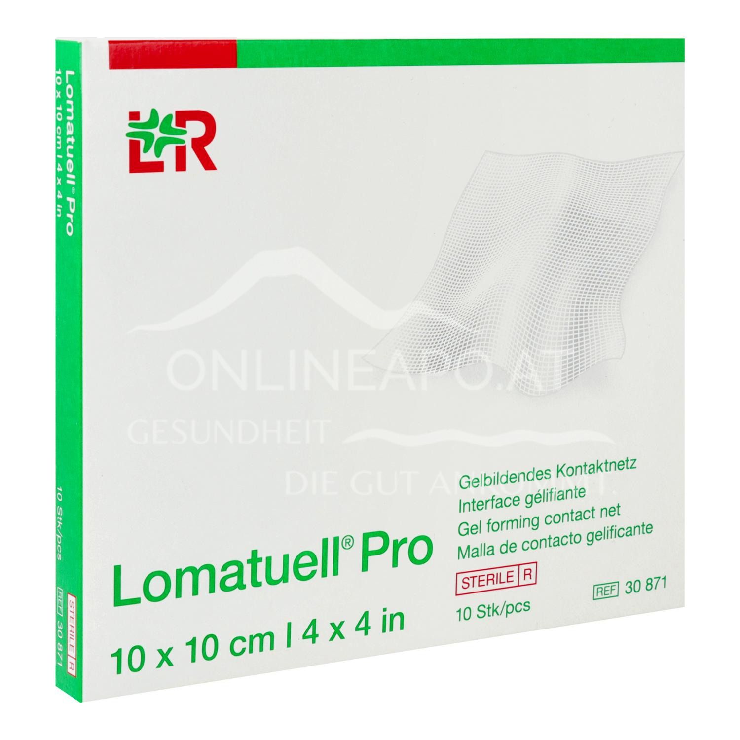 Lomatuell® Pro gel-forming contact mesh sterile 10 x 10 cm