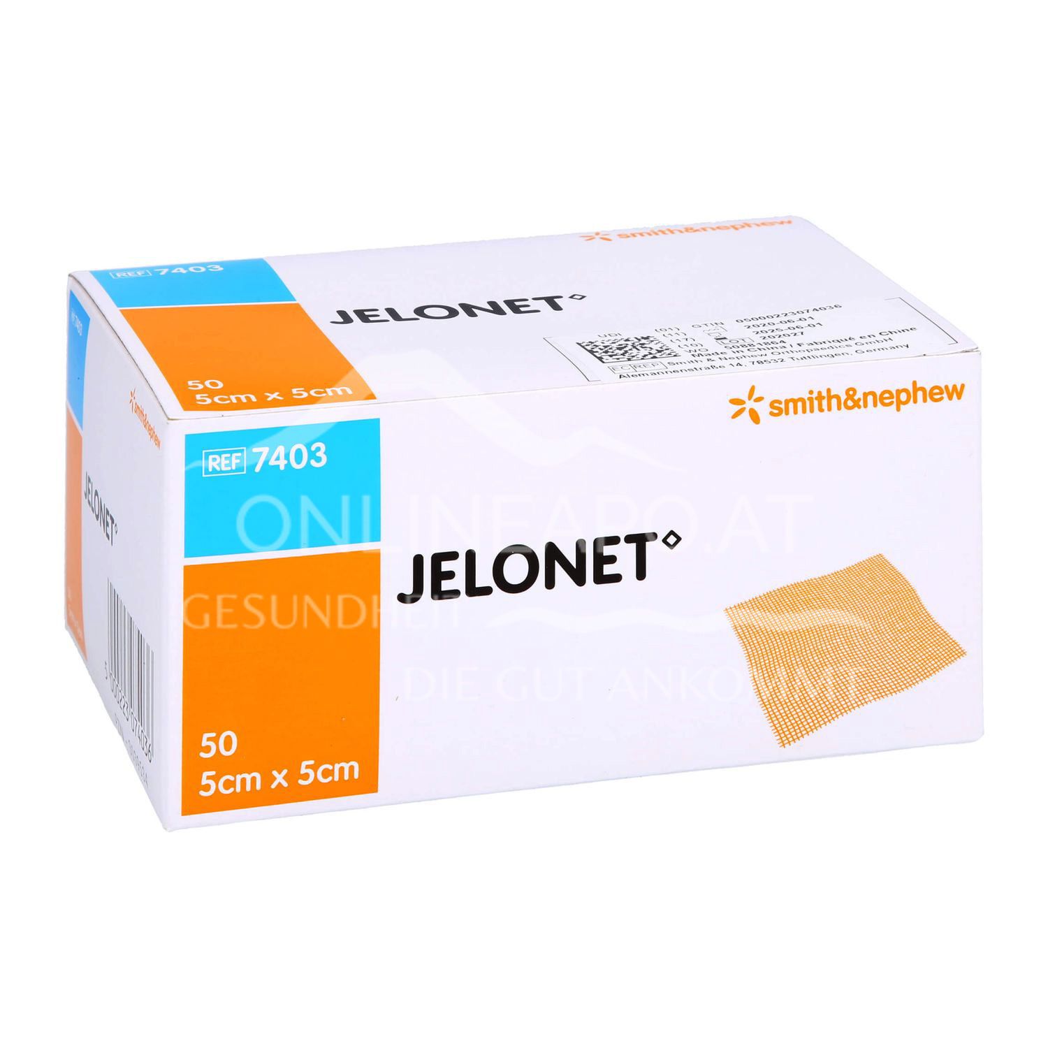 JELONET Salbenkompresse mit Paraffin steril, 5 x 5 cm