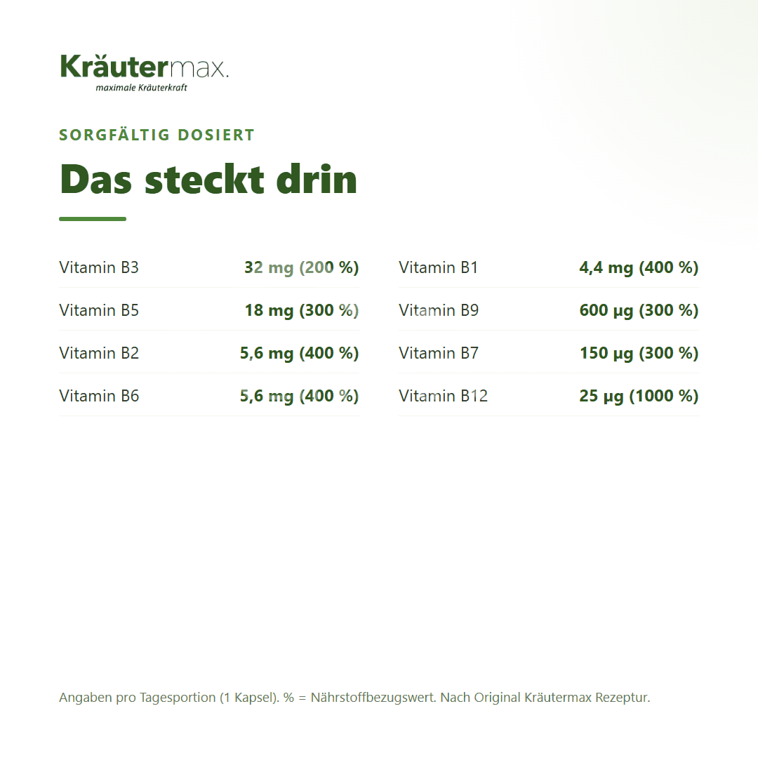 Kräutermax Vitamin B Komplex intense Kapseln