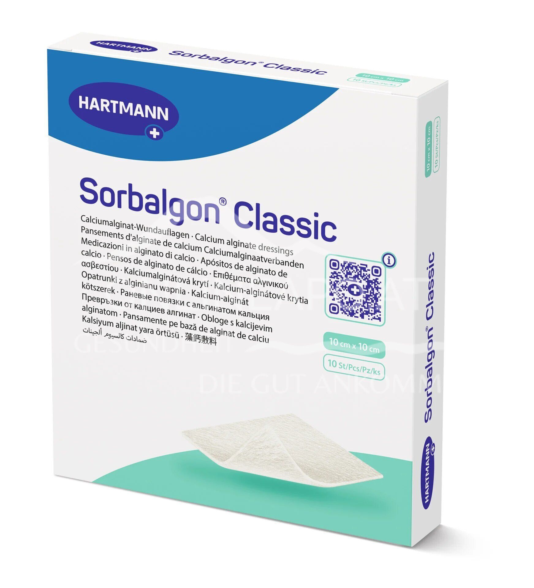 Sorbalgon® Classic calcium alginate compresses sterile, 10 x 10 cm