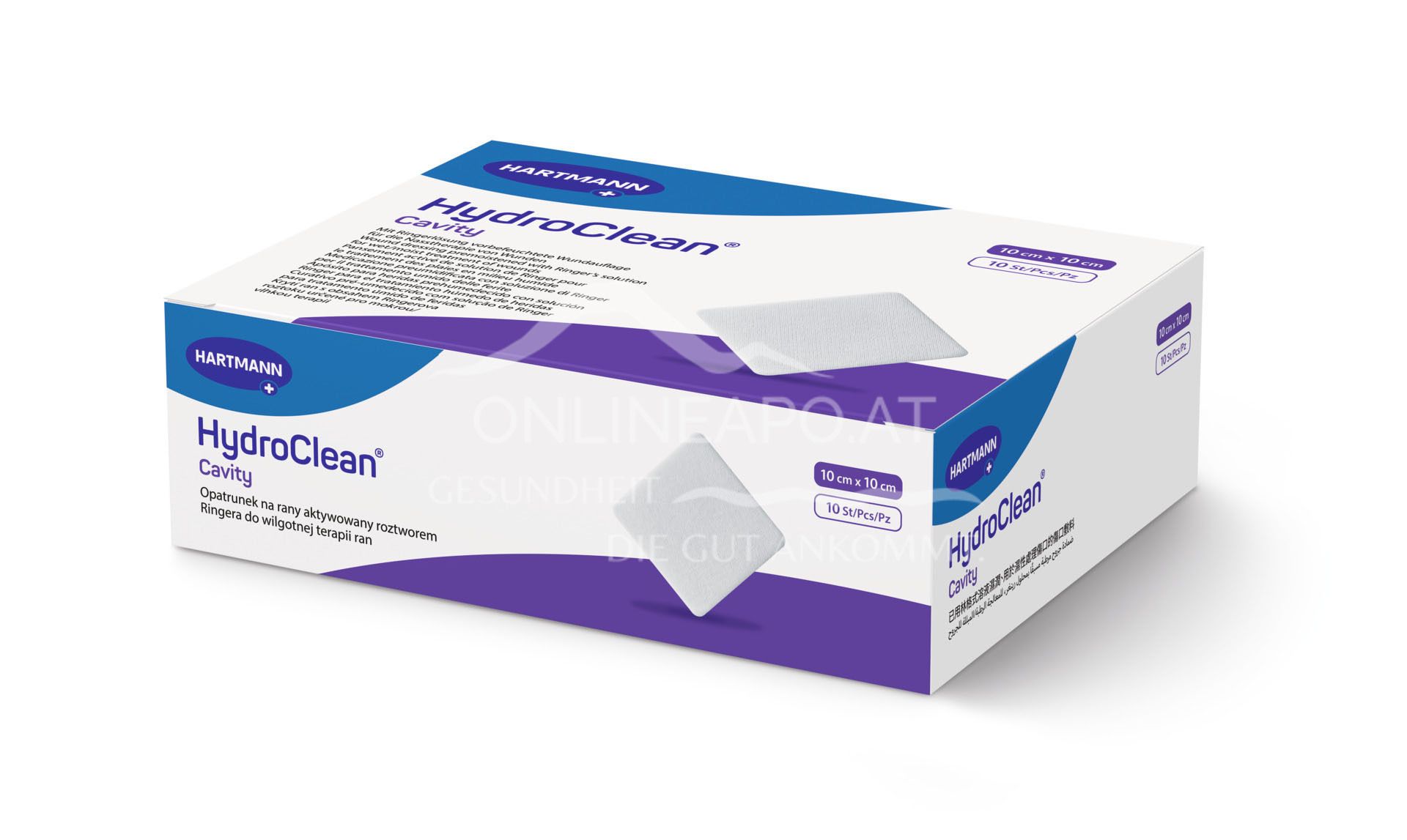 HydroClean® Cavity hydroactive wound dressings sterile, 10 x 10 cm