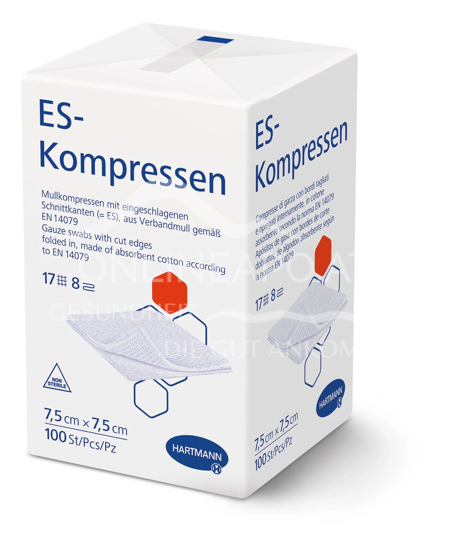 ES-Kompressen 8fach, unsteril, 7,5 x 7,5 cm
