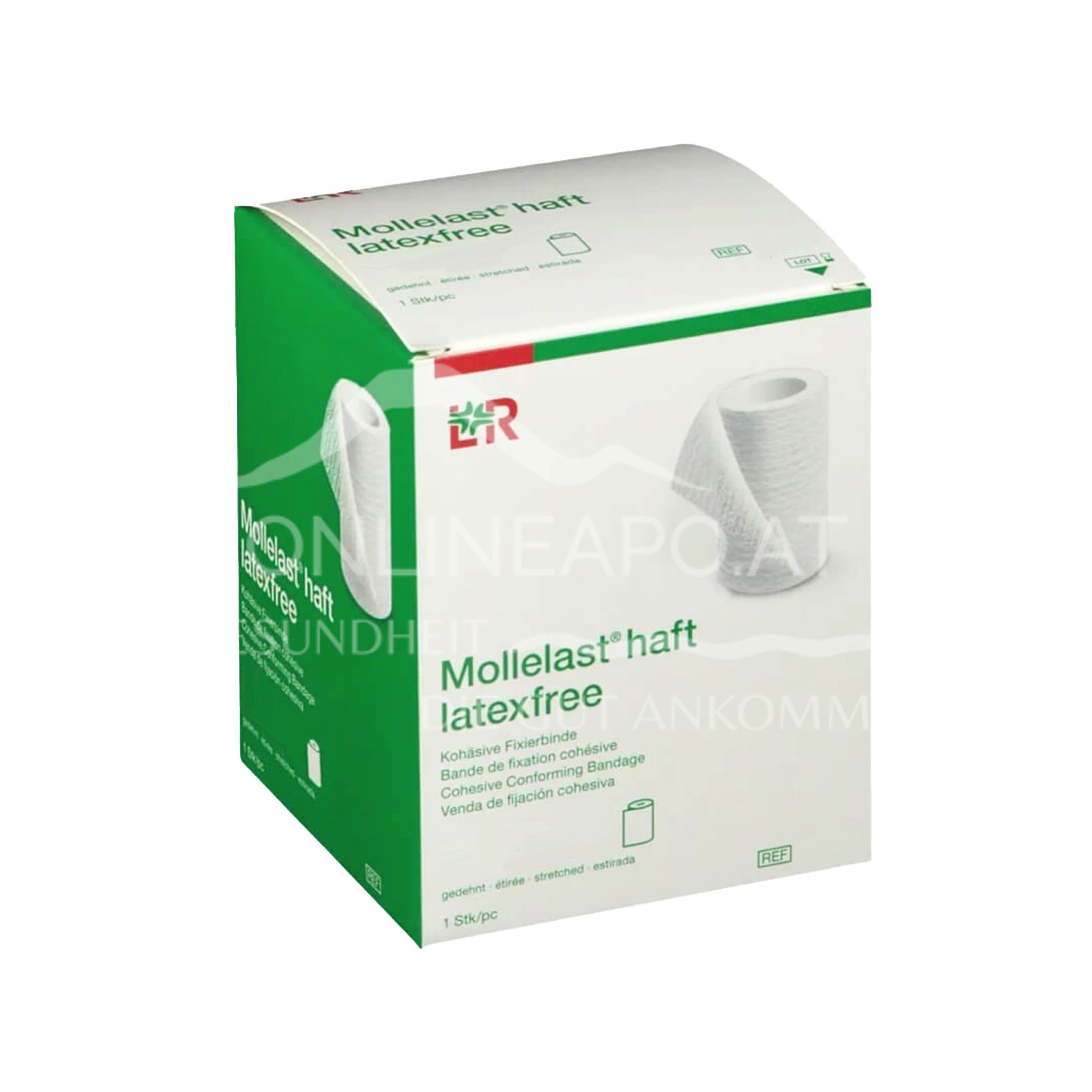 Mollelast® haft latexfrei - Kohäsive bielastische Fixierbinde, 8 cm x 20 m