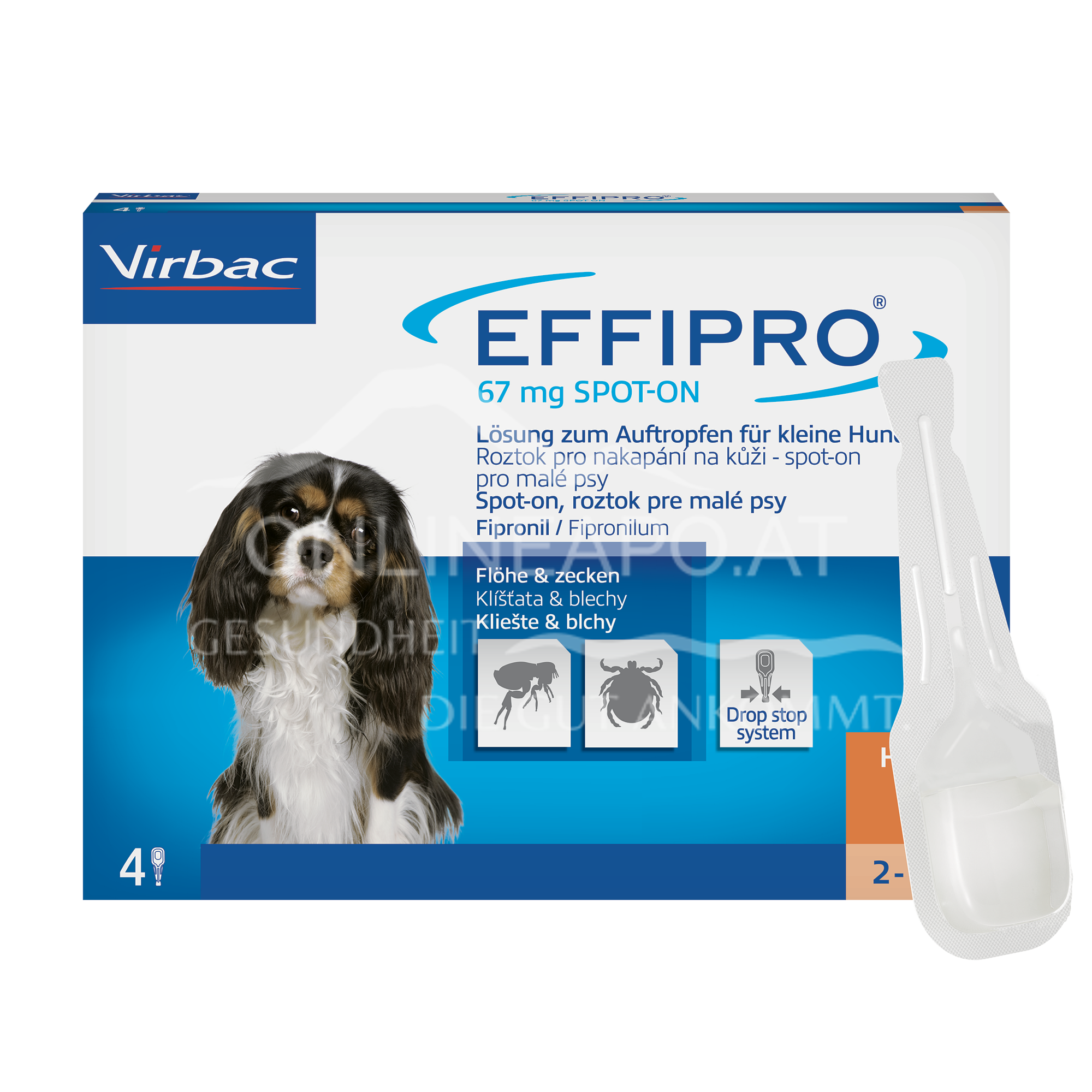 Effipro 67 mg Lösung zum Auftropfen für kleine Hunde