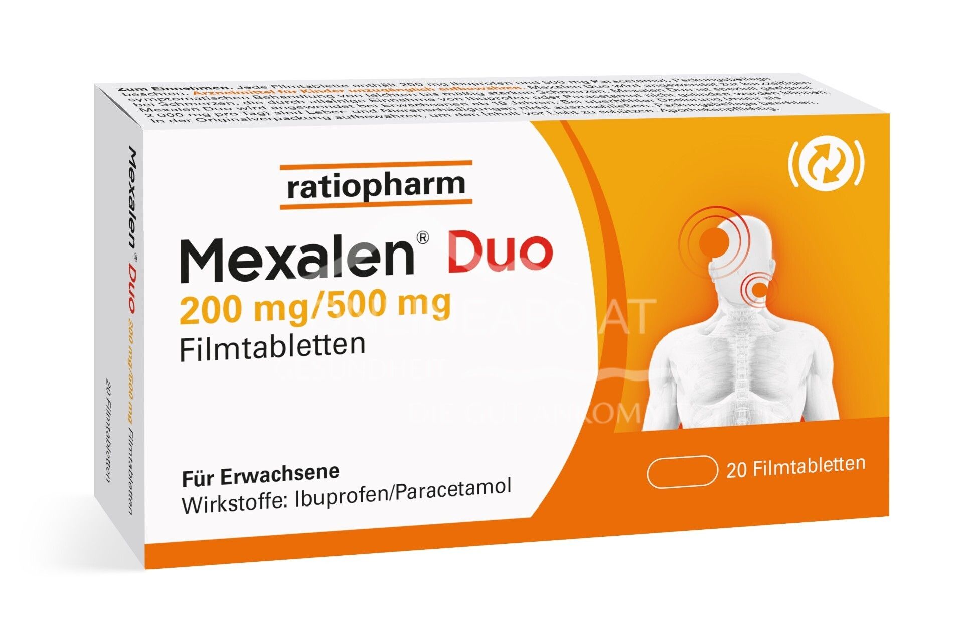 Mexalen® Duo 200 mg/500 mg film-coated tablets