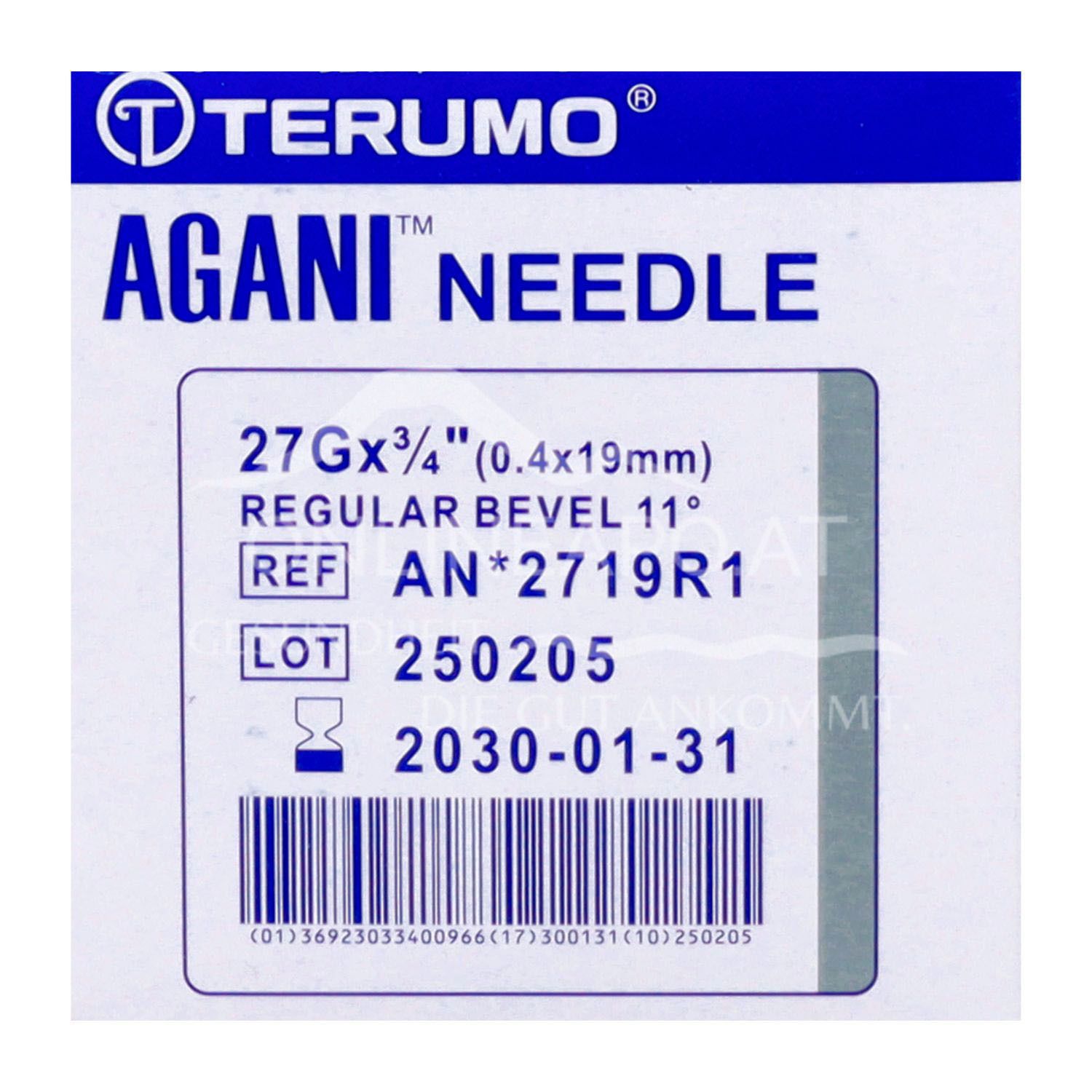 Terumo® Agani™ Einmal-Kanüle 27G, Ø 0,4 x 19 mm, grau, Nr. 20