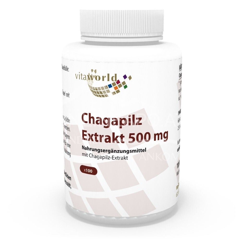 Vitaworld Chagapilz Extrakt 500 mg Kapseln