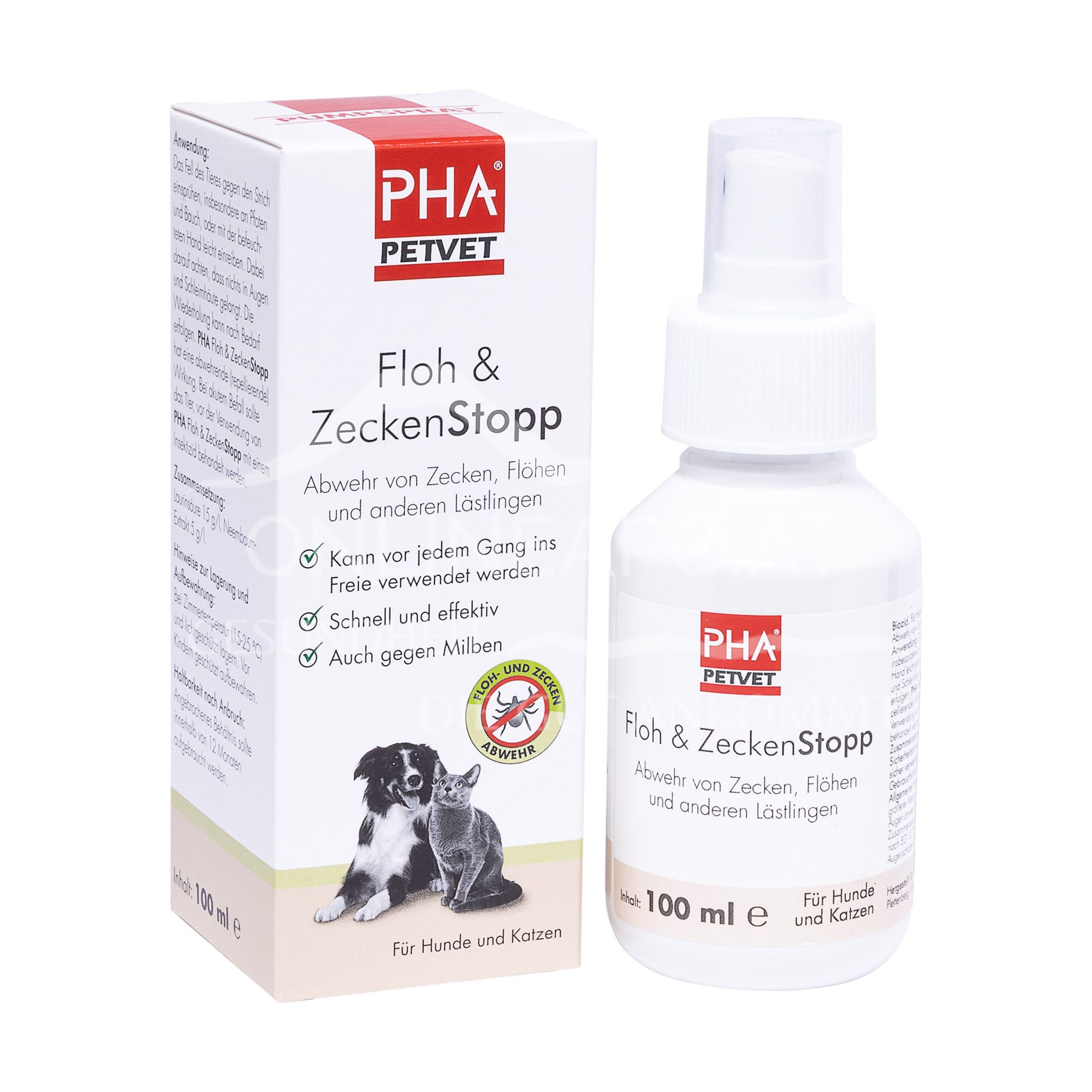 PHA PetVet Floh & ZeckenStopp für Hunde und Katzen