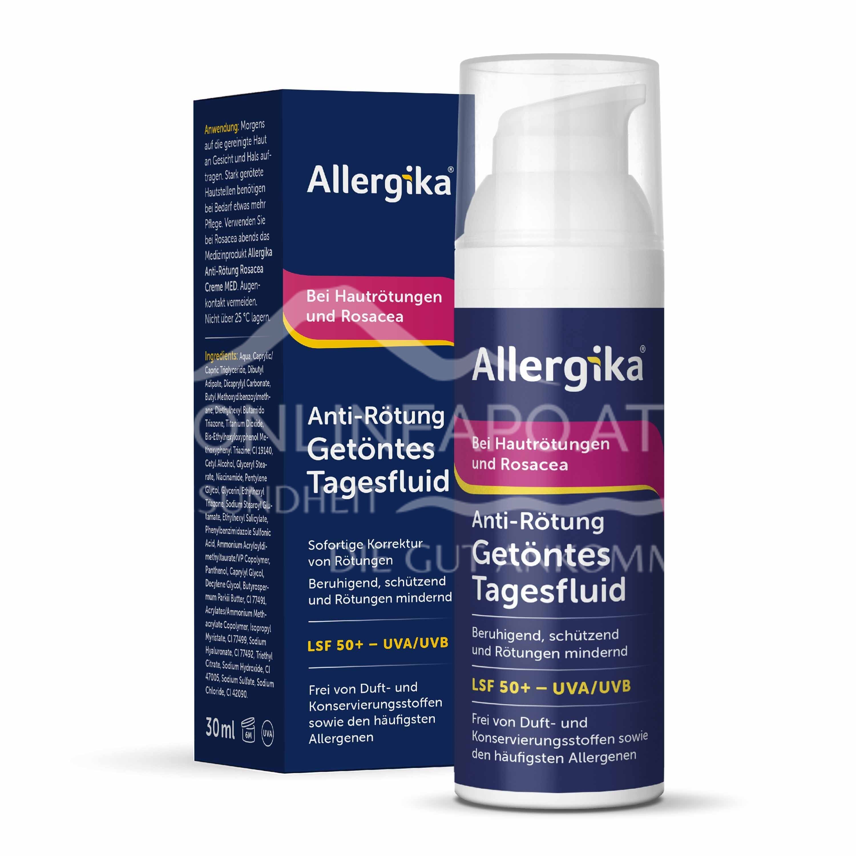 Allergika Anti-Rötung Getöntes Tagesfluid LSF 50+ | bei Hautrötungen und Rosacea