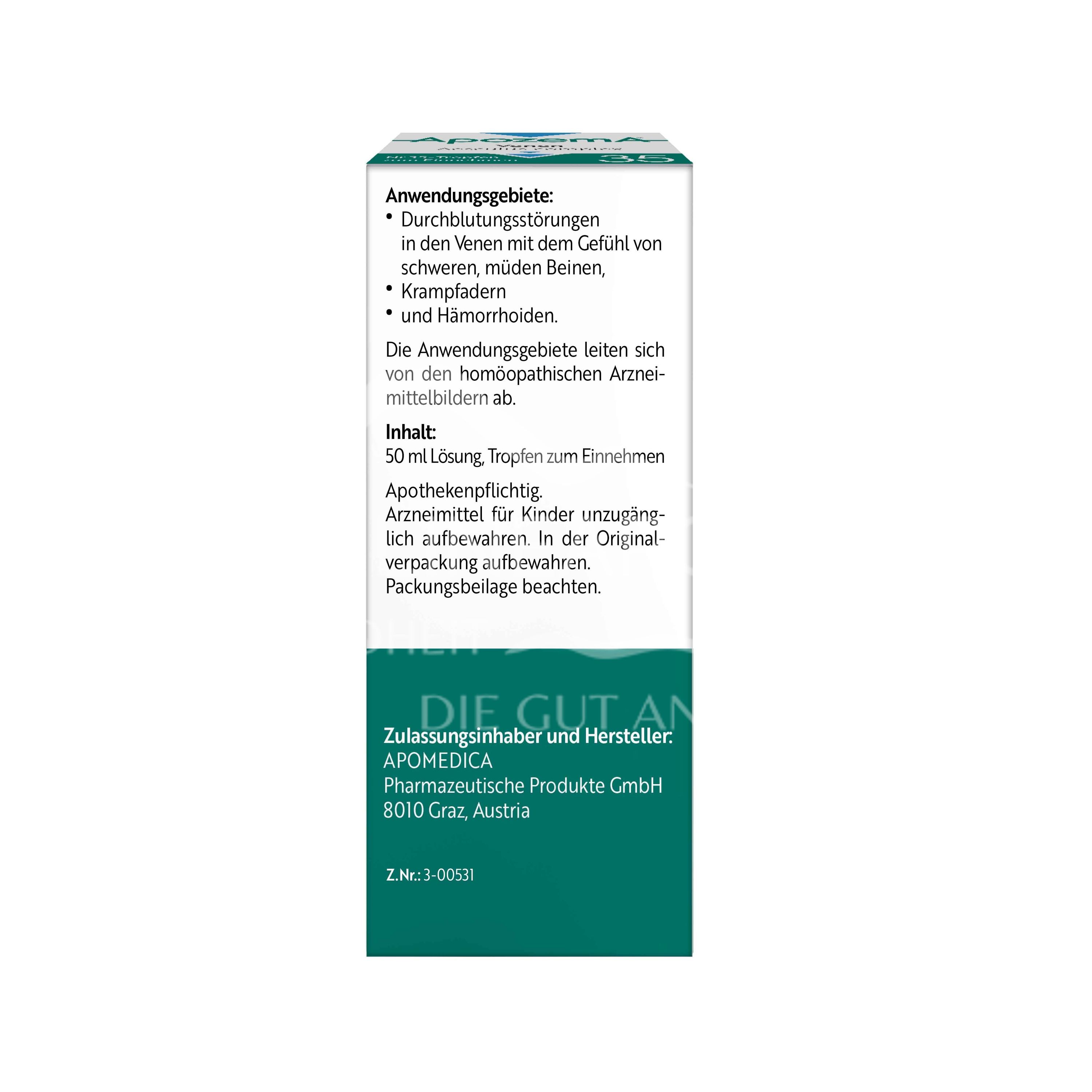 Apozema® Vein Aesculus complex No. 35 drops for oral use