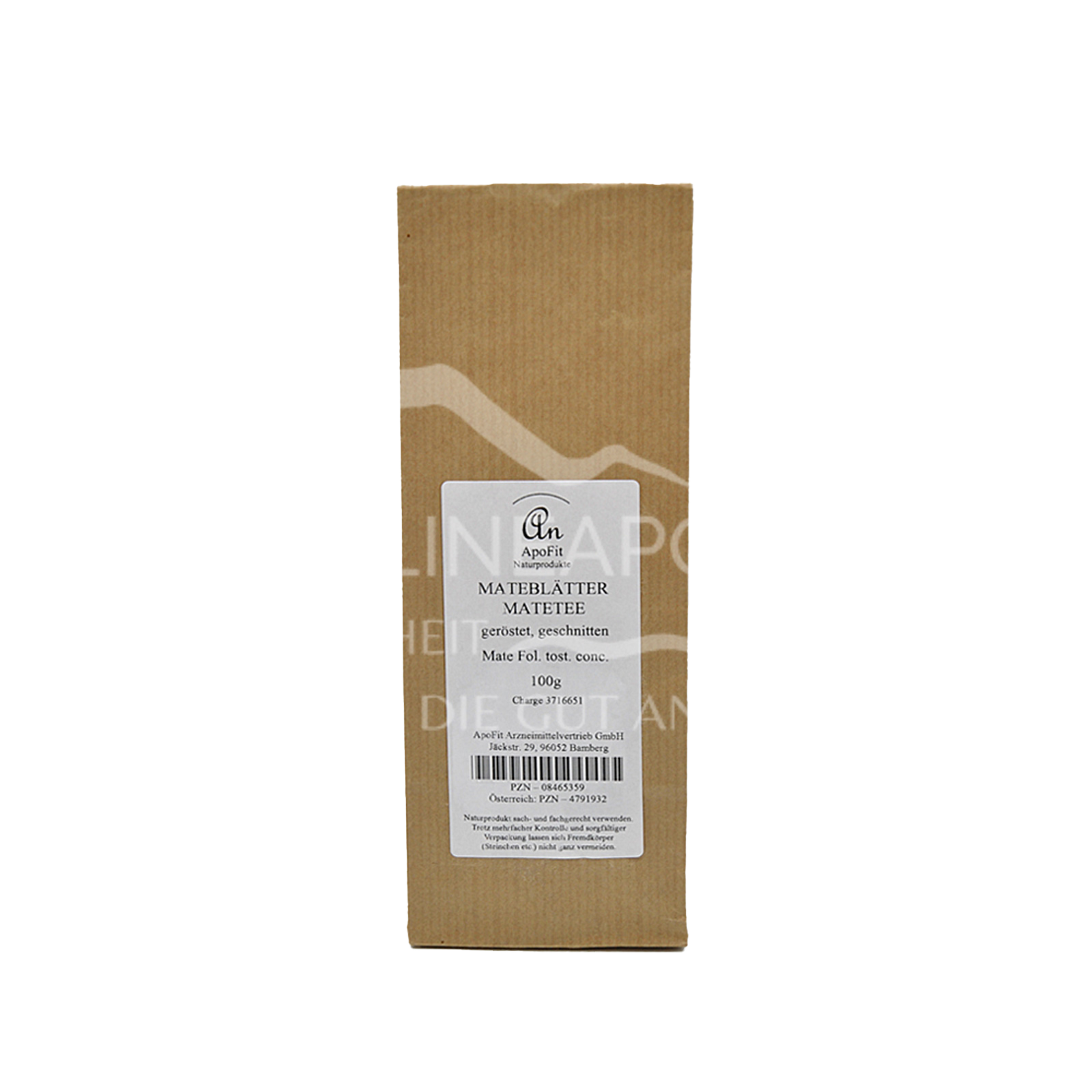 ApoFit Mateblätter Matetee geröstet, geschnitten