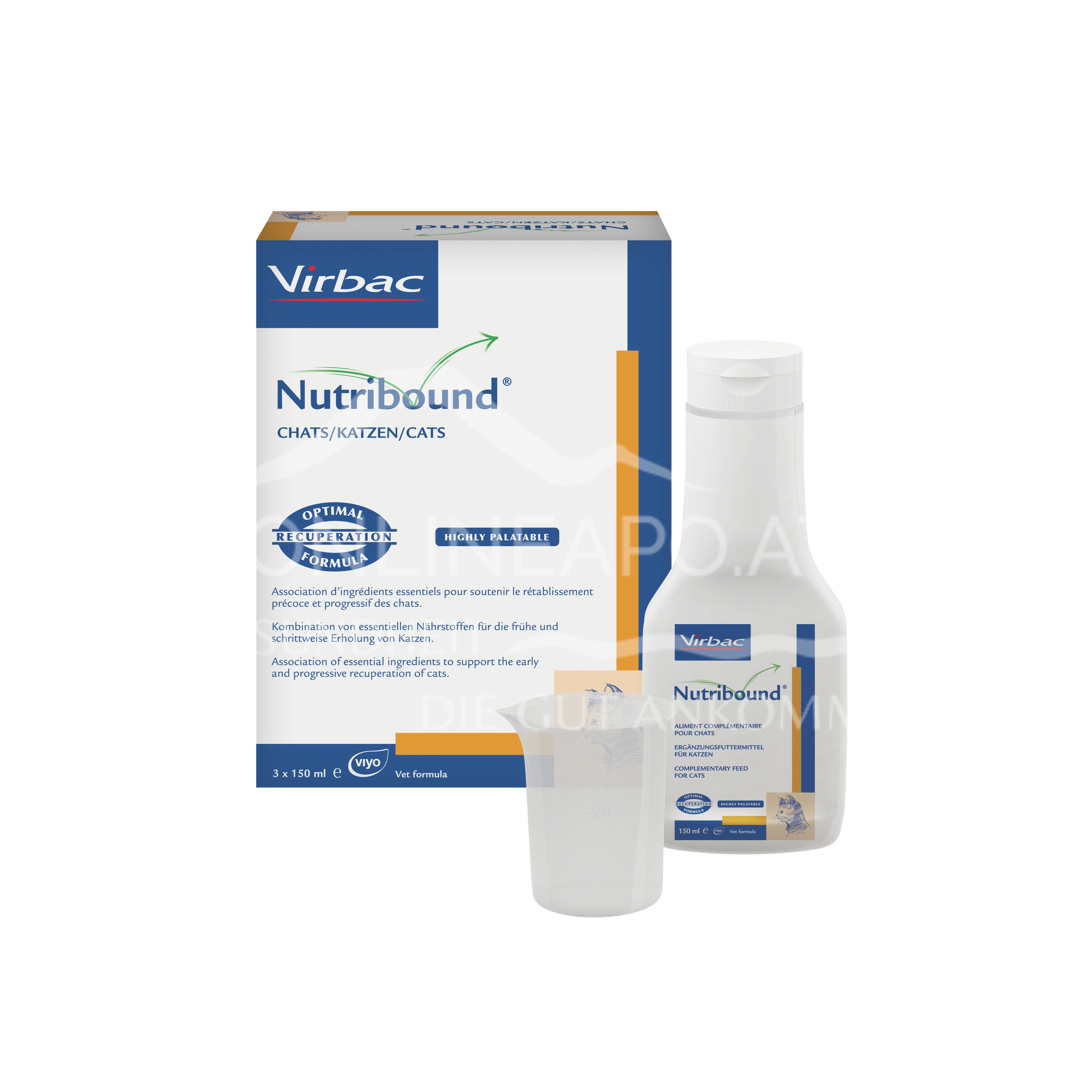 Nutribound - Ergänzungsfuttermittel für Katzen 3 x 150 ml
