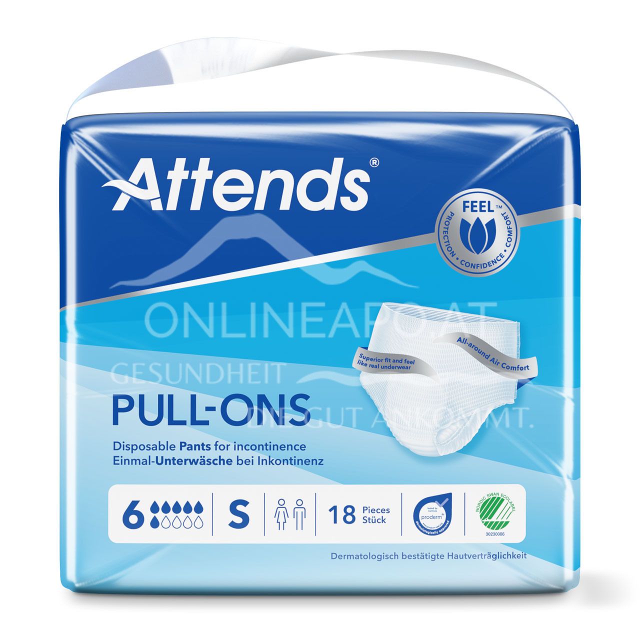 Attends Pull-Ons 6 Small - disposable underwear for incontinence