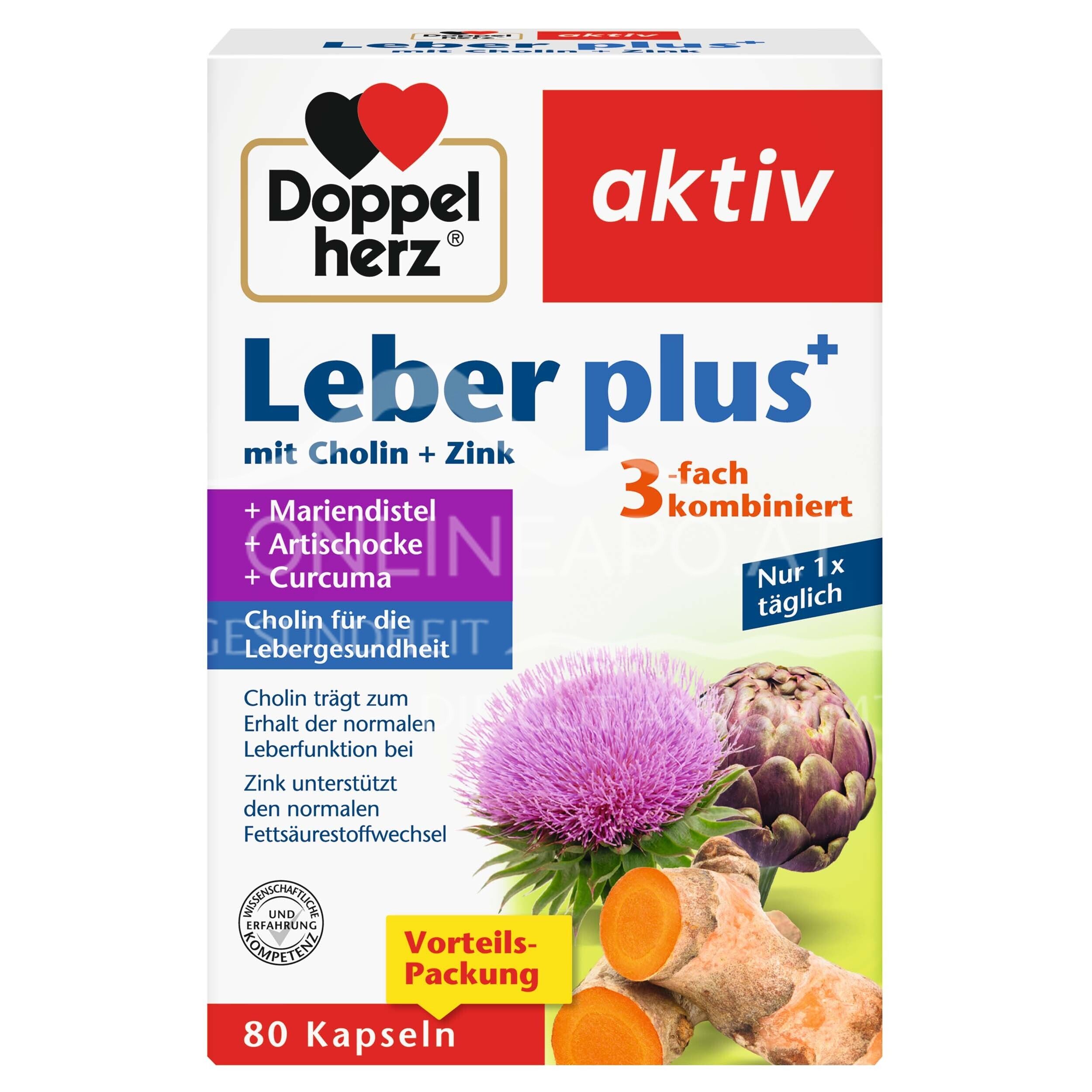 Doppelherz aktiv Leber plus mit Cholin + Zink Kapseln