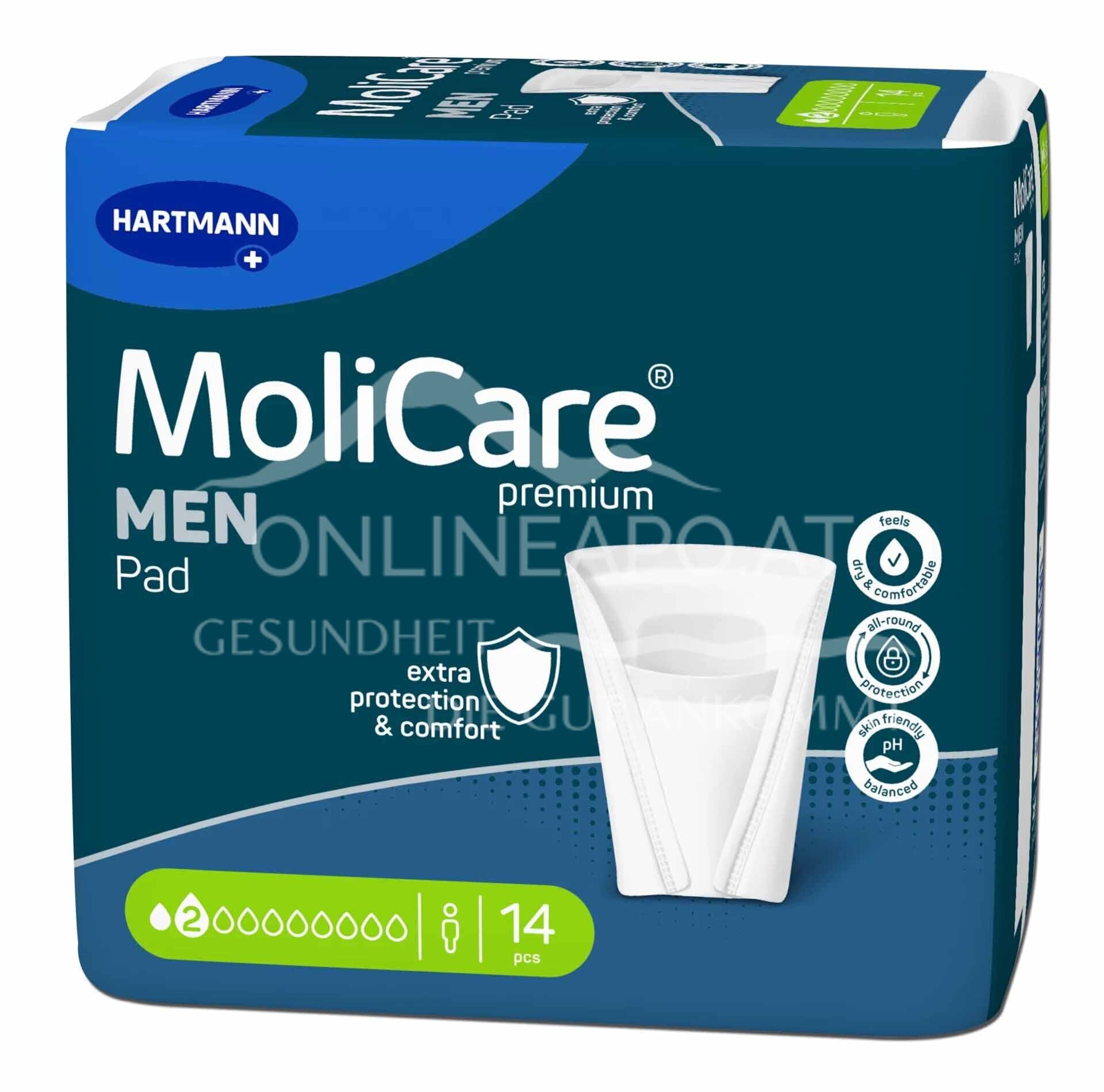 MoliCare® Premium MEN Pad 2 drops incontinence pads