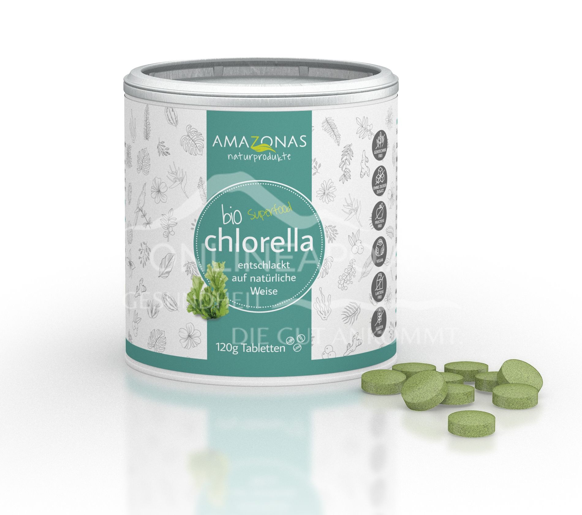 AMAZONAS Bio Chlorella Algen Tabletten