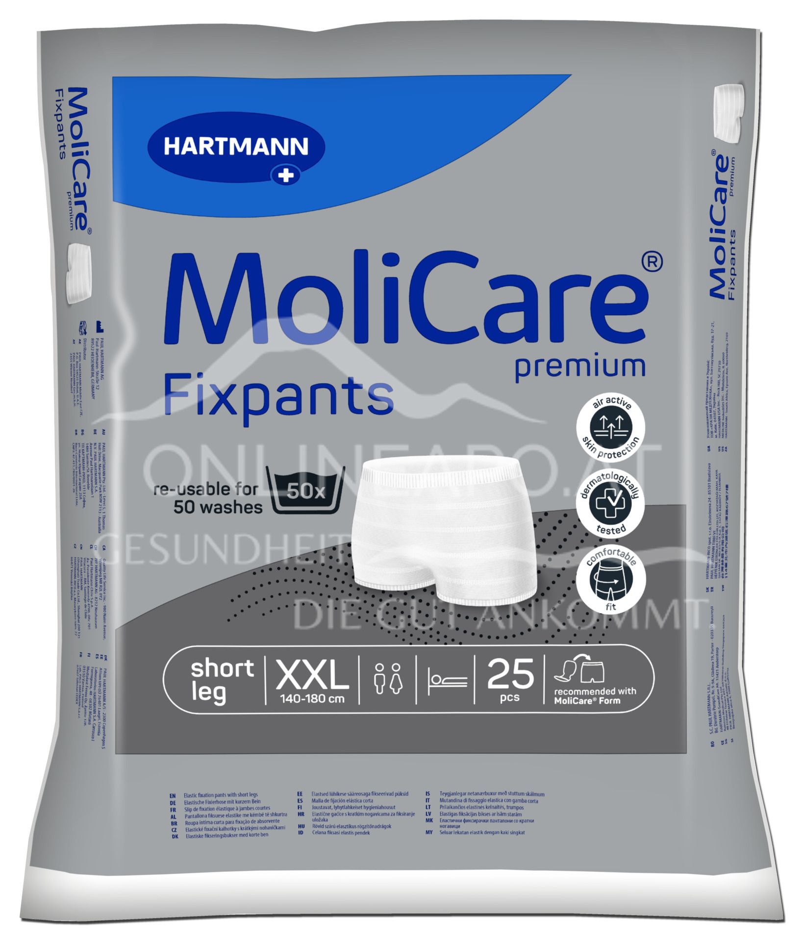 MoliCare® Premium Fixpants Long Leg - Grey fixation trousers - Size XXL