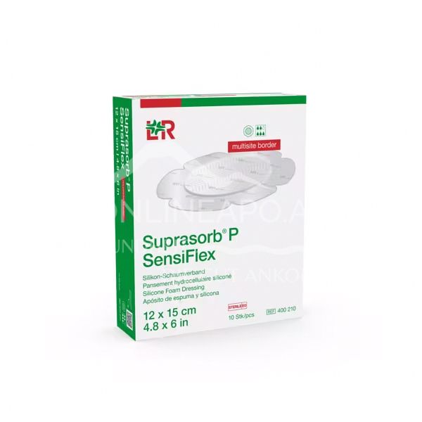 Suprasorb® P SensiFlex multisite border silicone foam dressing, sterile, 12 x 15 cm