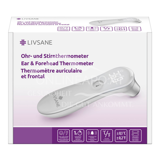 LIVSANE Ohr- und Stirnthermometer