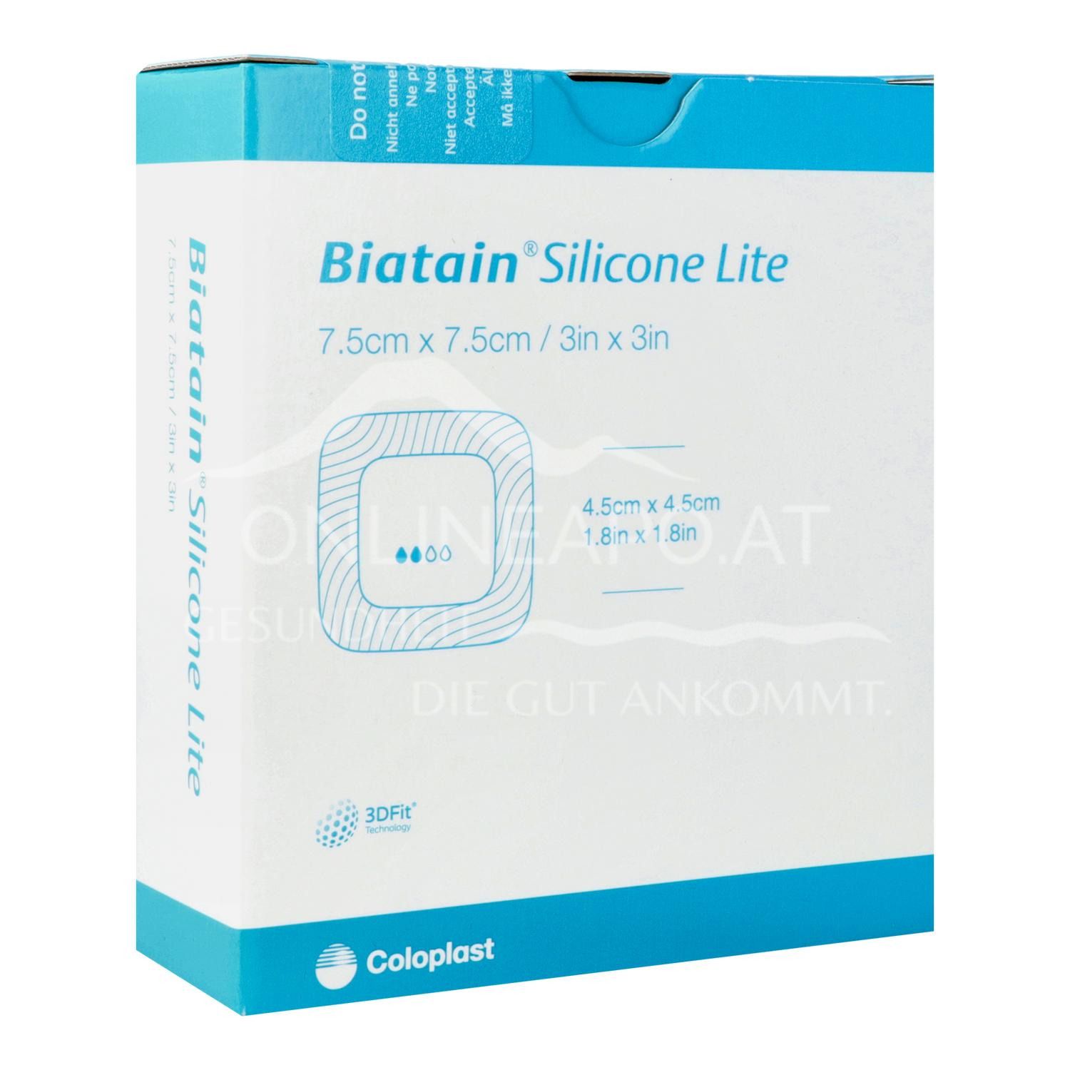 Biatain® Silicone Lite Schaumverband steril, 7,5 x 7,5 cm