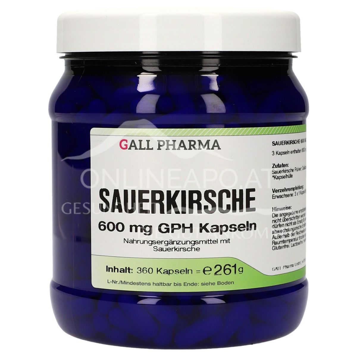 Gall Pharma Sauerkirsche 600 mg Kapseln