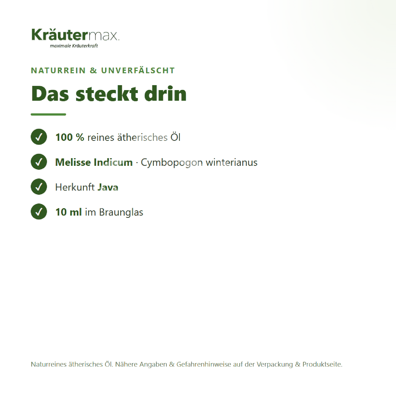 Kräutermax Melisse Indicum Öl
